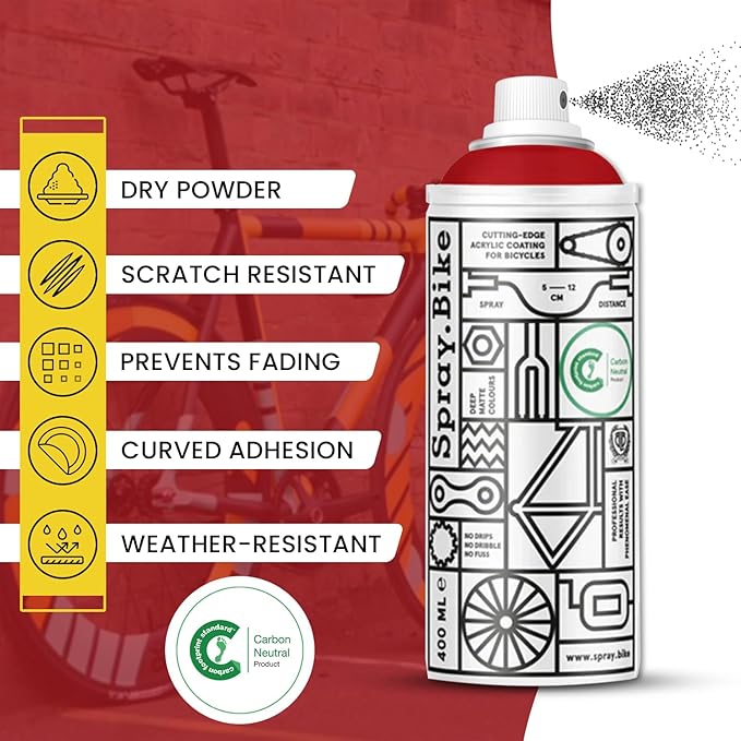 Spray.Bike Spray Paint | Designed Mainly for Bicycles | Multi-Use Acrylic Spray Paint for Metal, Plastic | High Coverage Bike Paint, 400ml, Excelsior