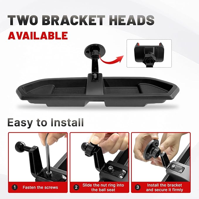 Dash Magnetic Phone Mount for 2018-2023 Jeep Wrangler JL JLU & Gladiator JT Accessories (NOT for 4XE), Multi-Mount 360° Rotating Phone Holder Dashboard Tray with Metal Rod