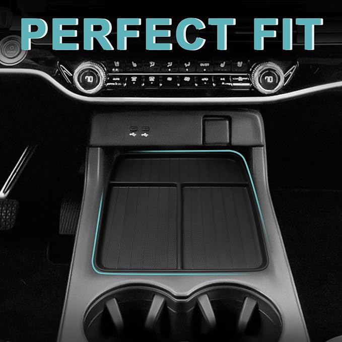 BestEvMod Center Console Front Organizer Compatible with Honda Prologue 2026 2025 2024 Accessories TPE Material Storage Tray Easy to Install and Clean Anti-Slip 3 Compartments