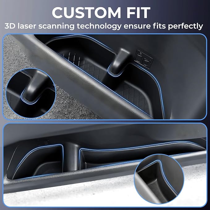 6PCS Door Side Organizer Storage Tray for Toyota Land Cruiser Prado 250 J250 LC250 2026 2025 2024 Interior Accessories, Front & Rear Door Storage Insert Tray for 2024-2026 Land Cruiser, Black