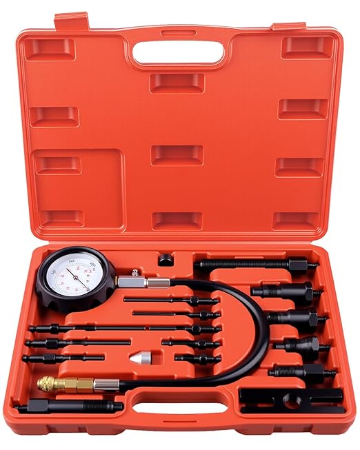 DAYUAN 17 pc Diesel Engine Compression Tester Kit Tool Set Automotive Compressor