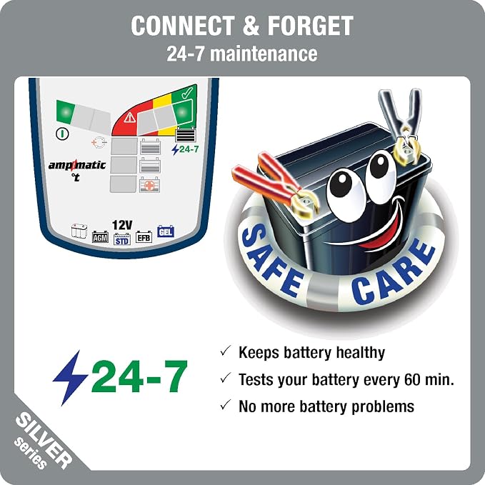 Optimate 6 AmpMatic - 12V 6A, High Performance Automotive Battery Charger & maintainer for premium AGM, Deep-Cycle Batteries (TM-361)