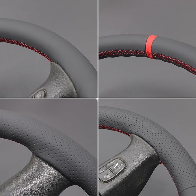 MEWANT Steering Wheel Cover for Chevy Silverado 1500/2500/3500 2003-2006 / Silverado 1500 2500HD 3500 Classic 2007 / Trailblazer 2002-2009 Hand-Stitched Steering Wheel Wrap