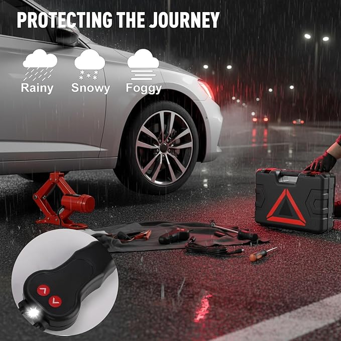 STANDTALL Electric Car Jack 3T Scissor Floor Jack Set 12V Automatic Vehicle Lift Kit for Road Emergency Tire Change Car Repair Tool for Sedans and SUV Red