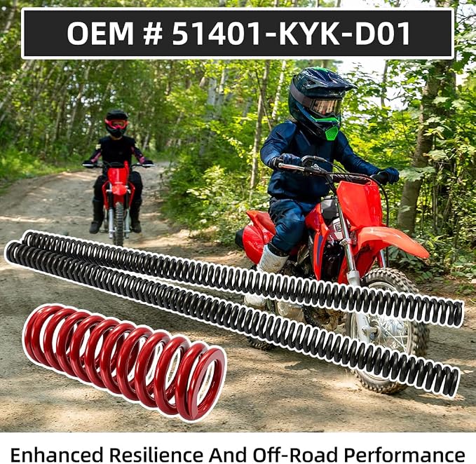 Front Fork Springs & Rear shock Spring Kit Compatible with Honda CRF110F 2019-2026 Replace Part # 51401-KYK-D01