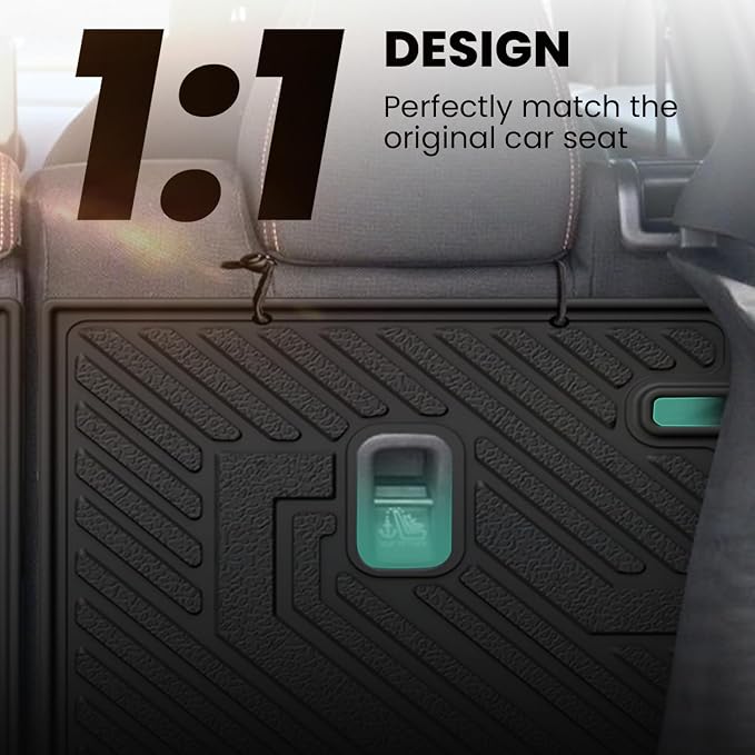 LASFIT Rear Seat Back Protector for Honda HR-V 2023-2027,All Weather TPE Pet Friendly Custom Fit HR-V Second Row Back Seat Cover Backseat Mat Liner