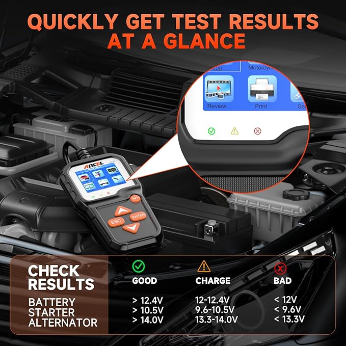 ANCEL BD300 OBD2 Scanner Bluetooth with ANCEL BA301 6V 12V Car Battery Tester