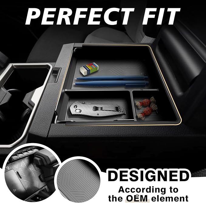Muslogy Dashboard Storage Box & Console Organizer Compatible with 2024 2025 Tacoma & 2025 4Runner Accessories
