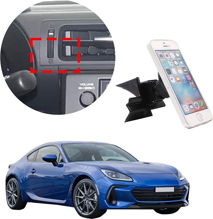 HAPPYHORSE Car Phone Mount Compatible with Toyot@ 86/Subaru BRZ 2022-2024 Car Central Control Right Side Mobile Phone Bracket Phone Holder Phone Mount with Self-Adhesive Base Accessories (Type C)