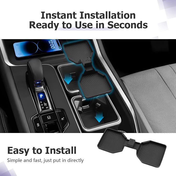 LUWU 2026 Lexus TX350 Accessories - Center Console Cup Holder Compatible with Lexus 2024 2025 2026 TX TX350/TX500h/TX500h+ Accessories Premium Silicone Cup Holder Mat 1-Pack