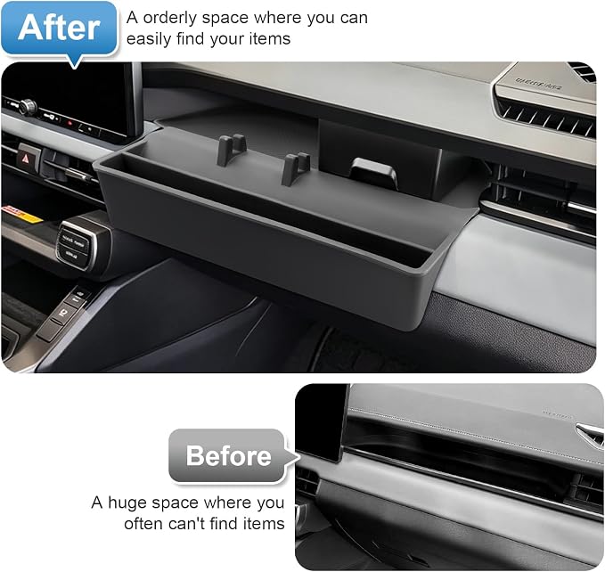 2026 RAV4 Center Console Organizer with Side Pocket, for Toyota RAV4 (LE/SE/XLE Premium/Woodland/XSE/Limited/GR Sport), Anti-Slip Silicone Console Tray&Small Drawer 2026 RAV4 Accessories (PASS)