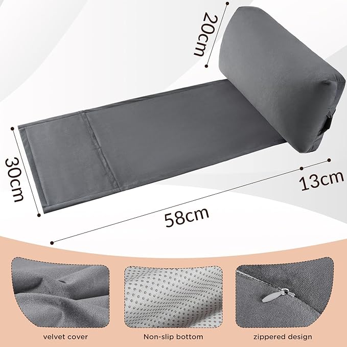 Head Recliner Pillow Adjustable Shredded Memory Foam Headrest Pillows for Recliner Chairs,Non-Slip Velvet Cushion for Pain Relief Neck Support Pillow for Travel Home Sofa Armchair with Zipper Cover