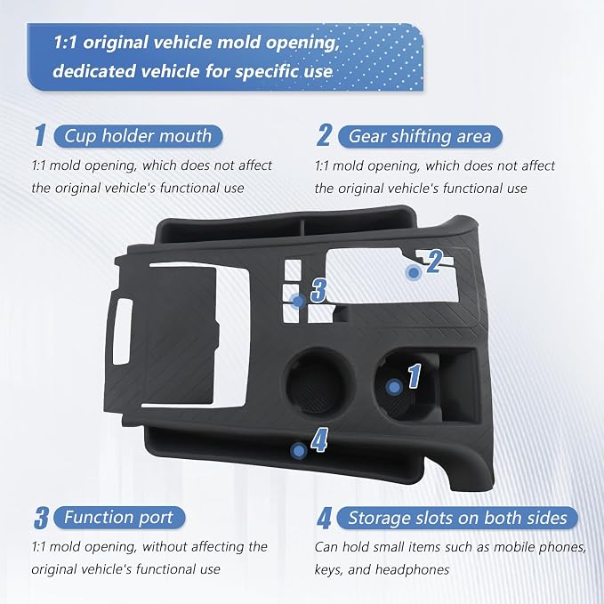 Center Console Silicone Pad for Toyota Sienna 2021-2026