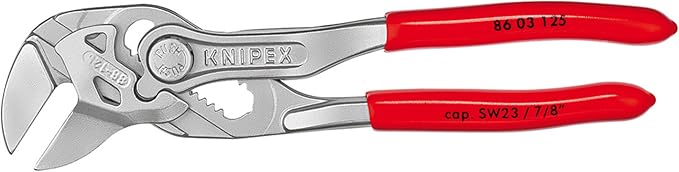 KNIPEX Tools Cobra Water Pump Pliers (8701150), 6-Inch,Red and KNIPEX Mini Pliers Wrench