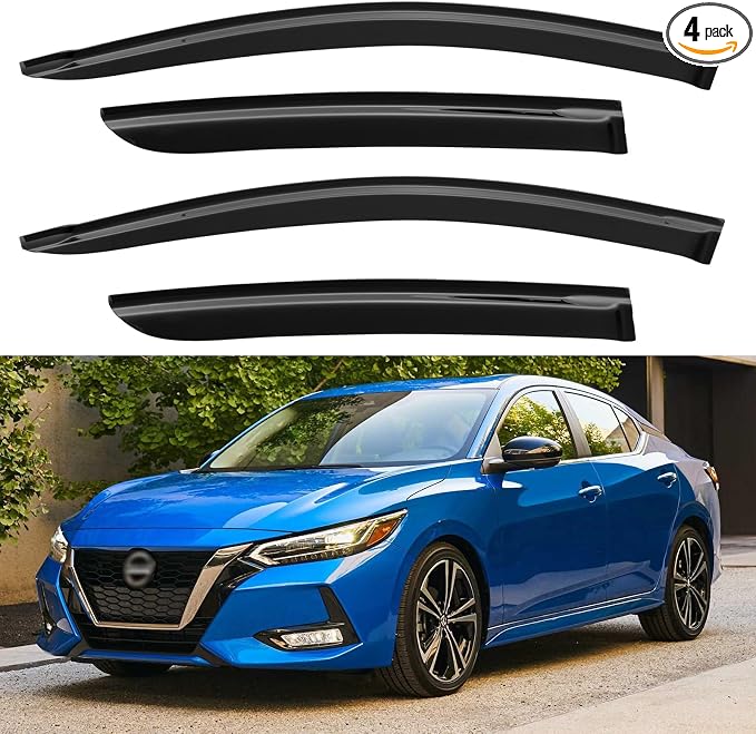Window Visors Rain Guards for 2020-2025 Nissan Sentra, Out-Channel Window Vent Wind Deflectors Visors Shades for 20-25 Sentra