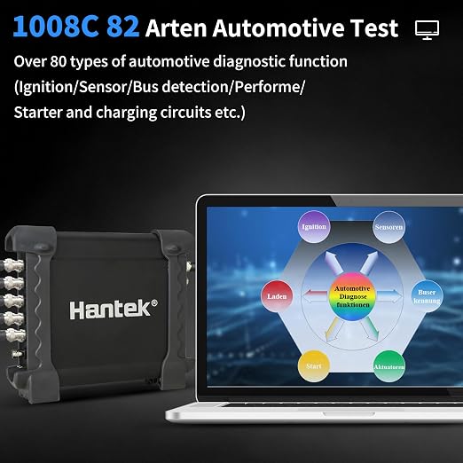 Hantek 1008C+HT201+HT30A+HT307 PC USB 8CH Automotive Diagnostic Digital Oscilloscope/DAQ/Programmable Generator