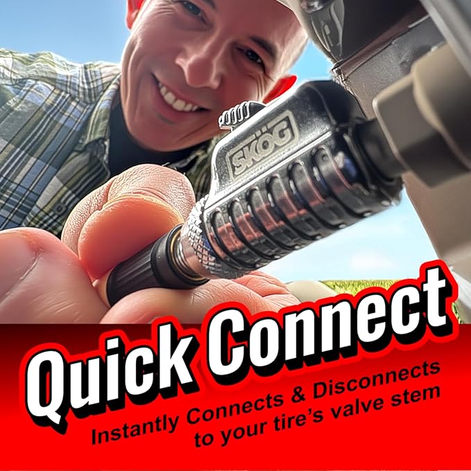 SKÖG Chuck Mates Platinum (2 Pack) Quick-Connect with Patented RatchetSeal Technology for Tire Inflators Open-Type