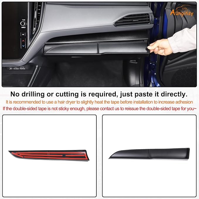 Aunginsy Passenger Dashboard Organizer Tray Compatible with Subaru Crosstrek 2024-2026 & WRX 2022-2026, Center Console Dashboard Table Tray Passenger Co-Pilot Side Storage Box Tray ABS Accessories