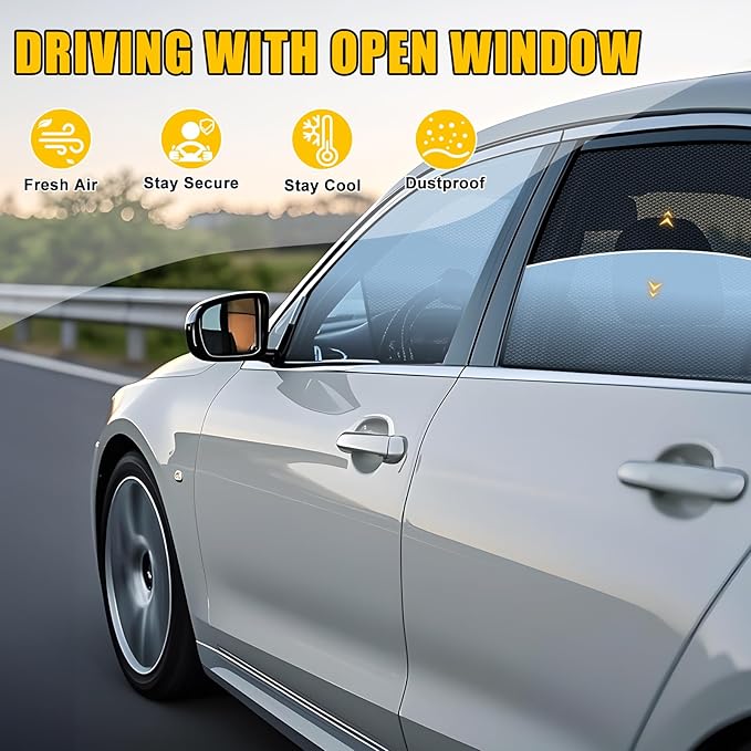 ZATOOTO Car Window Shades for Outback 2021 2022 2023 2024 Custom Fit Side Window Covers Split-Front Design Baby Sun Protection UV Block Privacy Ventilation for Camping Travel Outdoor Use