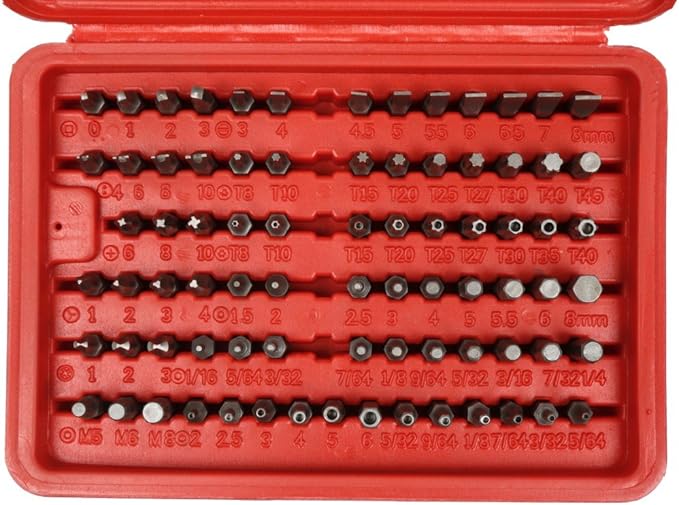 Vector Tools Security Bit Set, Chrome Vanadium Steel | 100-Piece Set