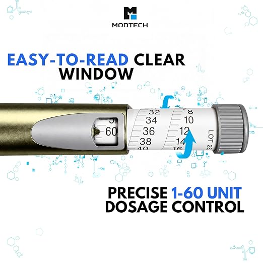 V2 Premium Metal Research Pen with Precision Dial Up to 60 Units - Professional Laboratory Instrument with Aluminum Body & Adjustable Mechanism (Gold) - MODTECH