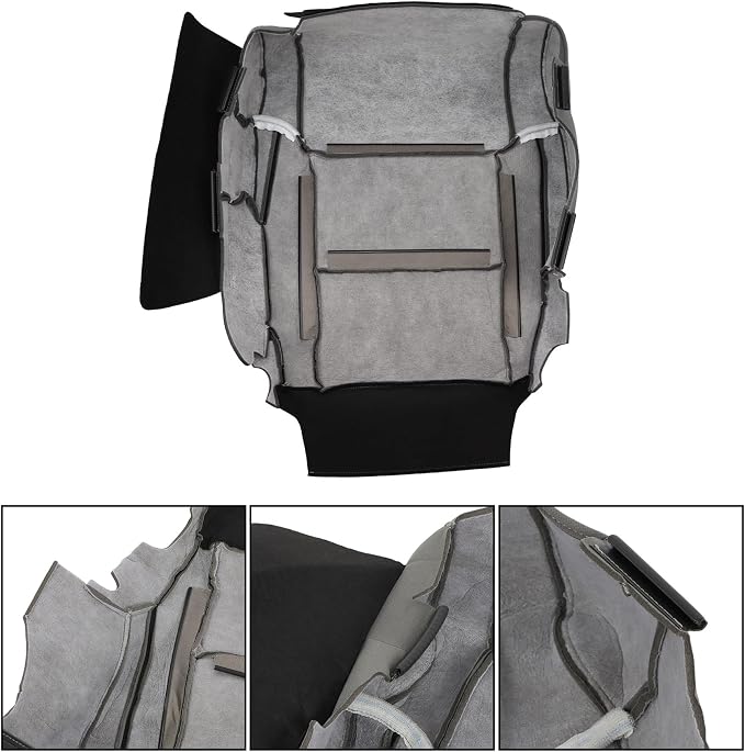 GXYWADY Front Driver Bottom Cloth Seat Cover Gray-Black Replacement for Tundra 2014 2015 2016 2017 2018 2019 2020 2021
