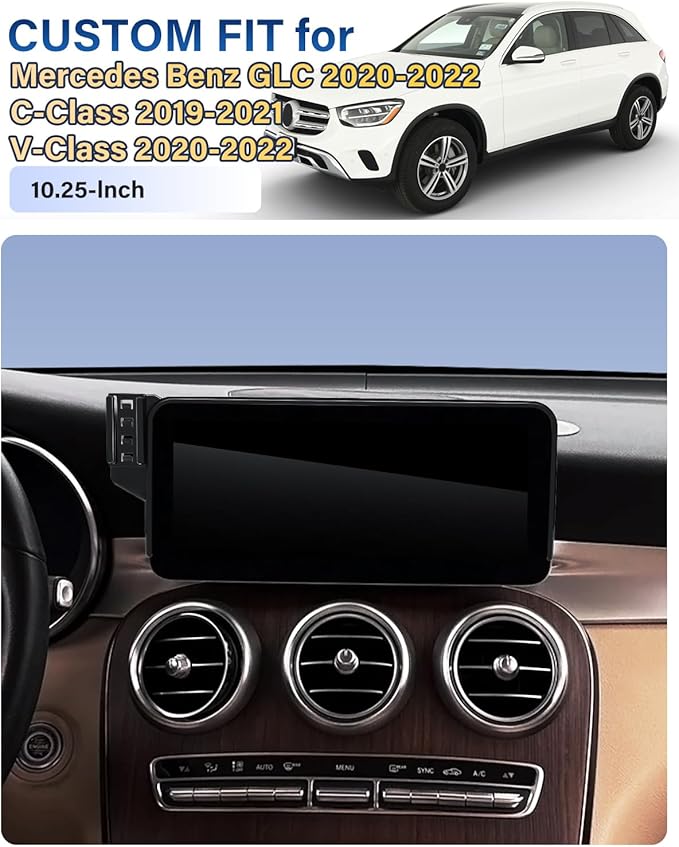 Car Phone Holder for Mercedes Benz GLC 2020-2022/C-Class 2019-2021/V-Class 2020-2022 Accessories 10.25-Inch Screen, Automobile Cradles Magnetic Phone Mount Compatible with MagSafe, Cell Phone Base