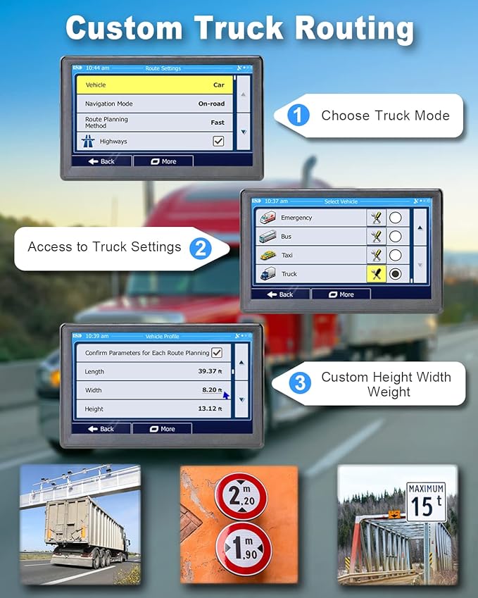 OHREX N700 GPS Navigator for Car Truck RV, Truck GPS Commercial Drivers,Large 7”Trucker GPS,Latest 2026 Map with Free Lifetime Updates,Custom Routing,Driver Alerts