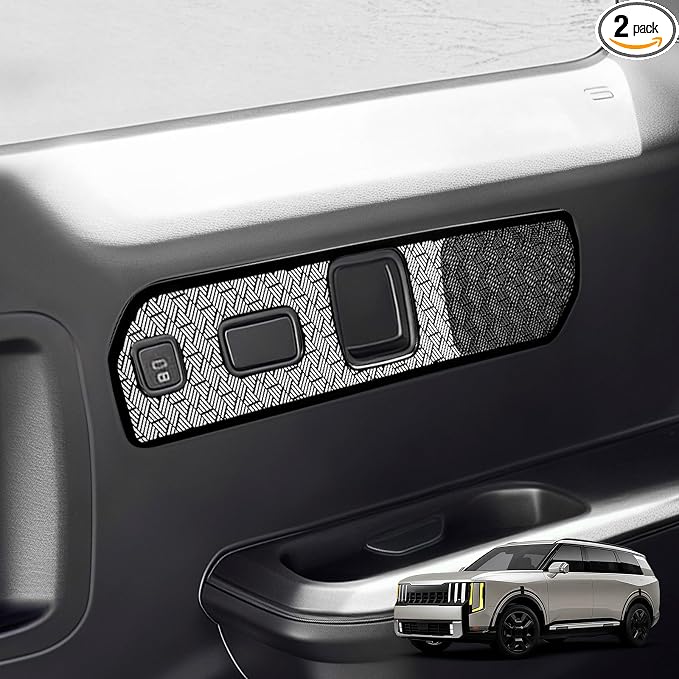 YOUTOOCAR Stainless Steel Rear Trunk Speaker Trim Cover Compatible with Kia Telluride 2026 Accessories (Black)