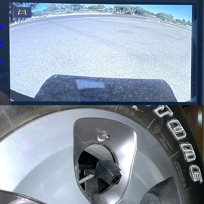EWAY Car Backup Spare Tire Mount Camera with 7 Inch TFT LCD Monitor for Jeep Wrangler 2007-2018 Removable Guideline Cameras Monitor with Remote Control