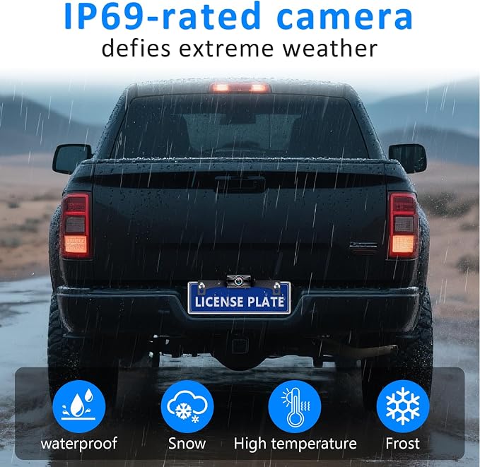 1080P HD Wireless Backup Camera 7 Inch: Clear Real-Time Rear View for Towing Campers, Trailers and 5th Wheels - Auto Night Vision, 12-Mins Easy Install for Truck & RV Owners