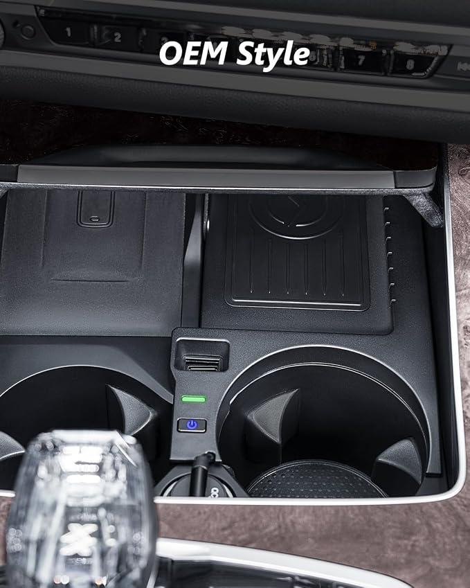 Wireless Charger for BMW X5 Accessories 2024 2023 2022 2021 2020,for BMW X6 X7 X5M X6M 2020-2024,for BMW X6 Wireless Charger Center Console Organizer for BMW X7 Accessories 2020-2024