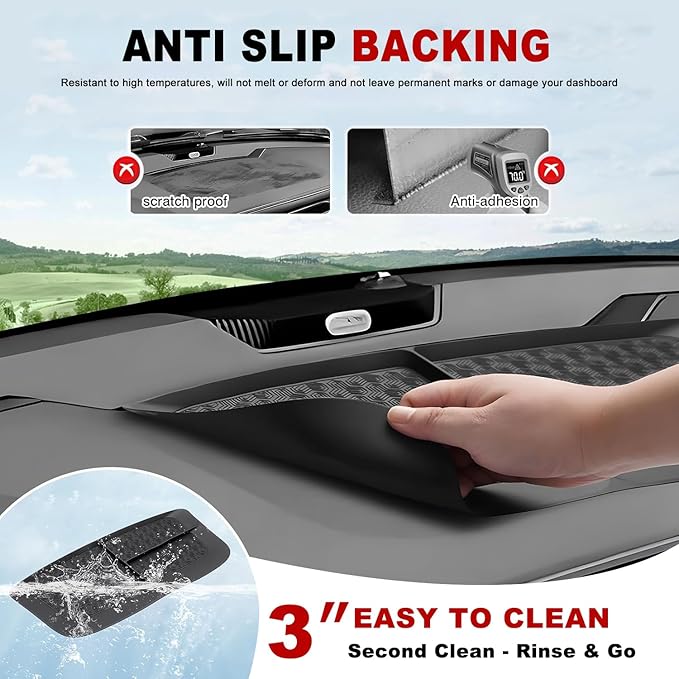 Autorder Dashboard Mat for 2011-2018 Dodge Ram 1500 2500 3500 Accessories Anti-Slip Mat Silicone Dash Mat for Ram Dash Liner Pad