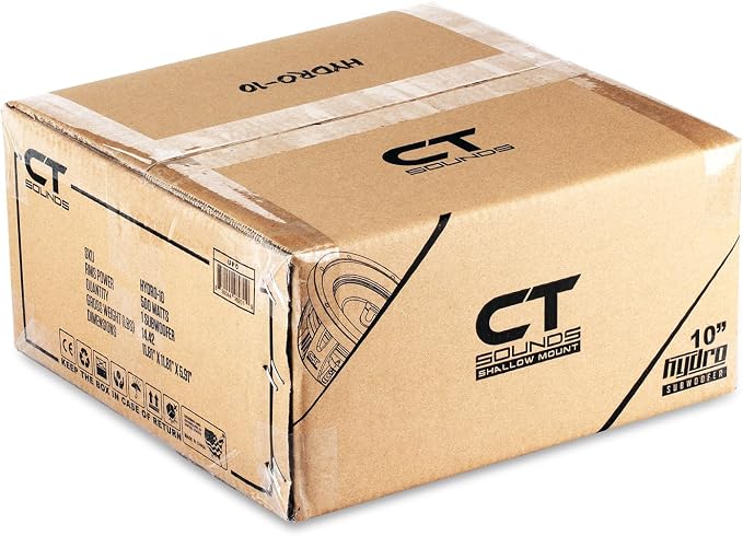 CT Sounds Hydro 10” Dual 4-Ohm 1000-Watt Shallow Mount Car Subwoofer