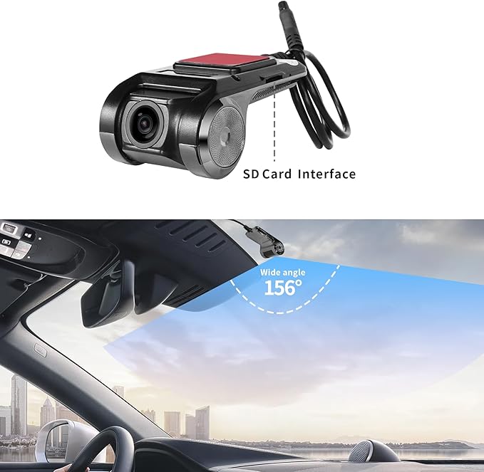 ATOTO AC-44P2 1080P USB DVR On-Dash Camera - Recording Video On Camera End -Compatible with ATOTO A5/ A6/ S8 /X10/V10/ P9 /P10 Series. Not Compatible with F7 & P5 & P8 Series