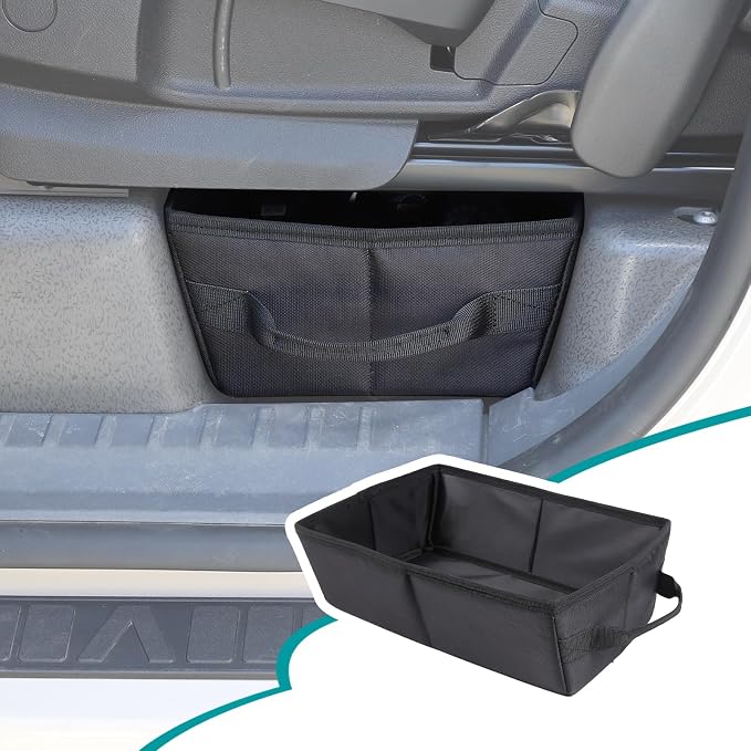 Car Front Under Seat Storage Organizer Compatible with Ineos Grenadier 2020-2026 Oxford Cloth Under Seat Storage Box Interior Accessories， Applicable to both left and right. (Black)