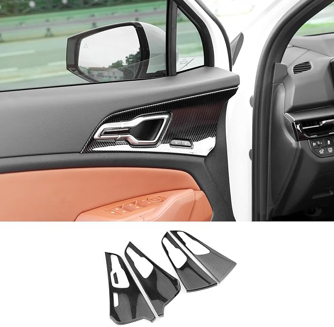 Car Interior Door Frame Cover Trim Sticker Door Lock Button Decor Trim Compatible with Kia Sportage 2023-2026 Accessories (Carbon Fiber Black Style)
