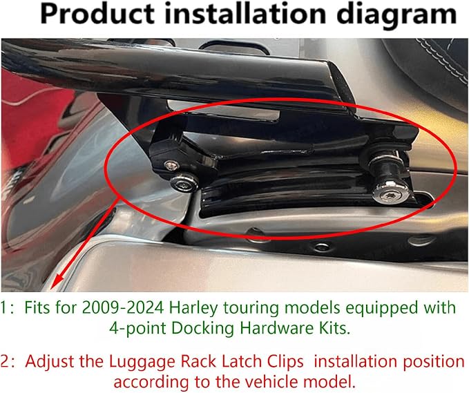 Detachables Luggage Rack Compatible with Harley Road Glide,Electra Glide,Street Glide,Road King 2009-2025 2026
