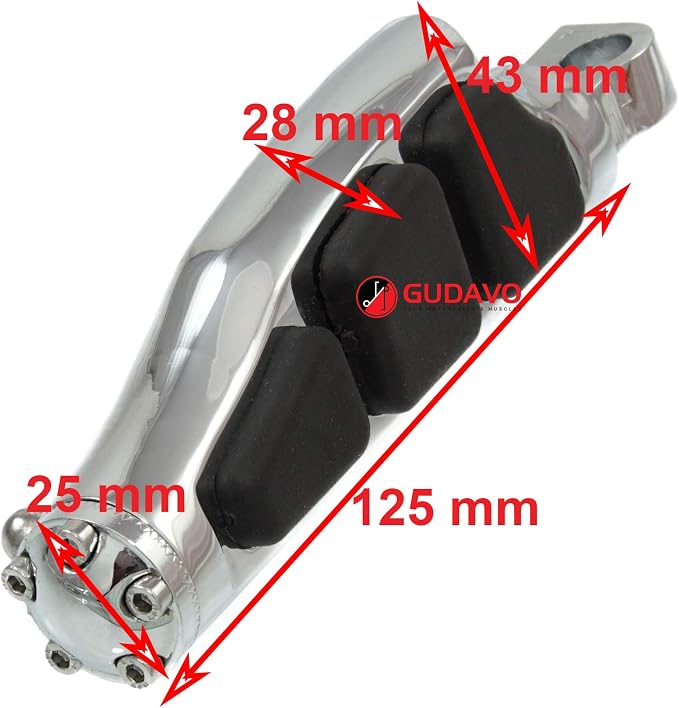 Motorcycle Aluminum Front Or Rear Foot Pegs Footboards Chrome Foot Pedal Footrests For Harley Davidson Street 750 XG750 Street 500 XG500 modele Touring 1988-2019 (Style: 15)