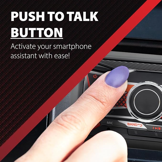 Dual Electronics XRM69RGB | 12-Character LCD Single DIN Car Stereo | RGB Custom Colors | Push to Talk Assistant | Bluetooth Hands Free Calling Music Streaming | AM/FM | USB Playback & Charging
