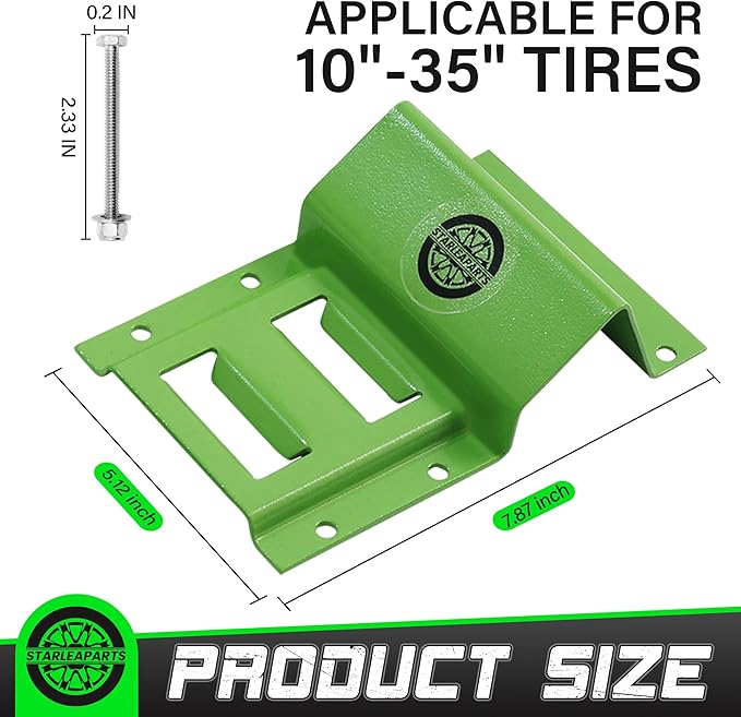 Heavy Duty Wheel Chock Tie Down Straps Set (4PK) - 4,400lb Guaranteed Max Break Strength, (2) 2" x 8' Trailer Tire Straps with (8) Wheel Chocks for ATV, UTV or Tractors