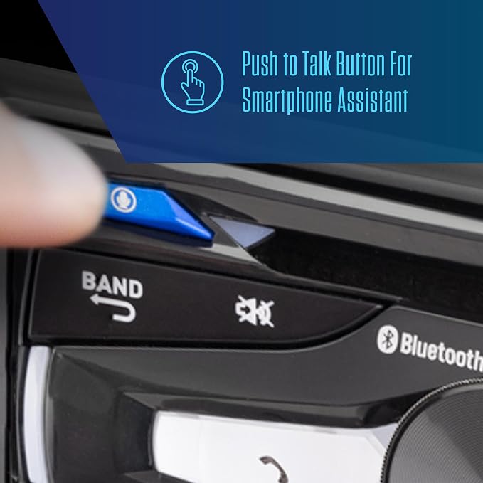Jensen JCR311 Single DIN Bluetooth Car Stereo with CD Player, AM/FM, USB | Plays CDs plus Bluetooth hands-free calling and streaming, push-to-talk assistant, USB playback and charging, AM/FM radio