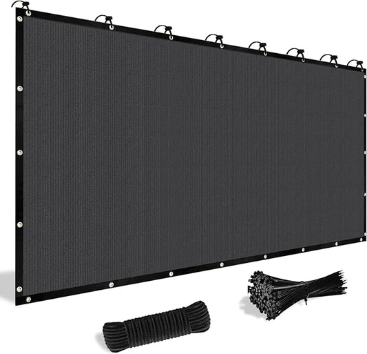Shade&Beyond Customized Size 16' X 19' Shade Cloth with Grommets, 90% UV Protection UV Protection Mesh Tarp Sun Screens for Patio GN04, Dark Gray
