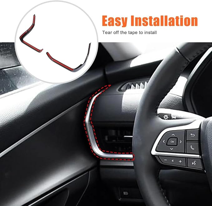 2Pcs Left and Right Outlet Lower Trim Cover Compatible with Toyota Grand Highlander 2024 2025 2026 Fit for 2024-2026 Grand Highlander ABS Accessories(Carbon Fiber)