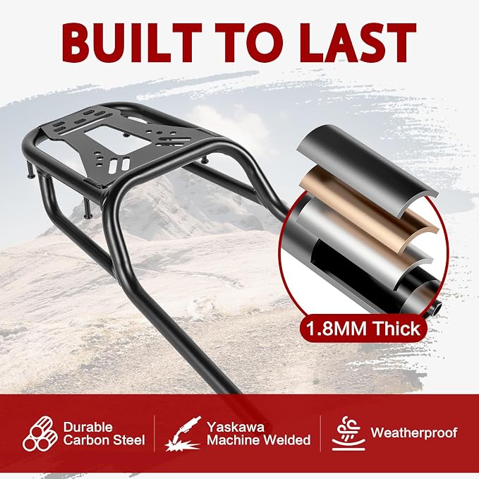 Luggage Rack for Speed 400 Scrambler 400 X 2024-2026 Rear Cargo Carrier | Motorcycle Rear Support Shelf Mounting Rack Grab Handle Bar High-Temp Powder Coating
