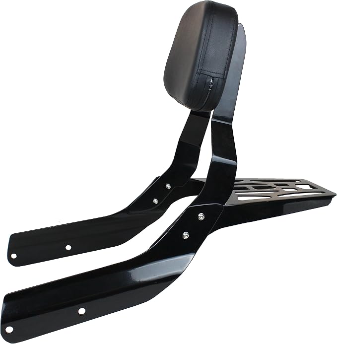 YHMOTO Passenger Sissybar Backrest with Luggage Rack Fits for Honda VTX 1300 1800 N/R/S Models 2002-2008 (Black)