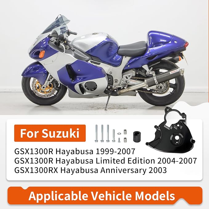 Engine Front Sprocket Cover and Protector w/Bolt for Suzuki Hayabusa 1300 GSX1300R/RX 1999-2007 11361-24F10