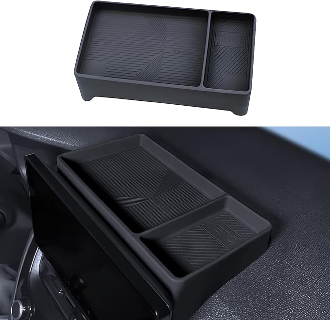 Silicone Center Console Dash Storage Tray Compatible with Toyota RAV4 2020-2025, Dashboard Organizer Back Storage, Sunglasses Holder Screen Dash Organizer