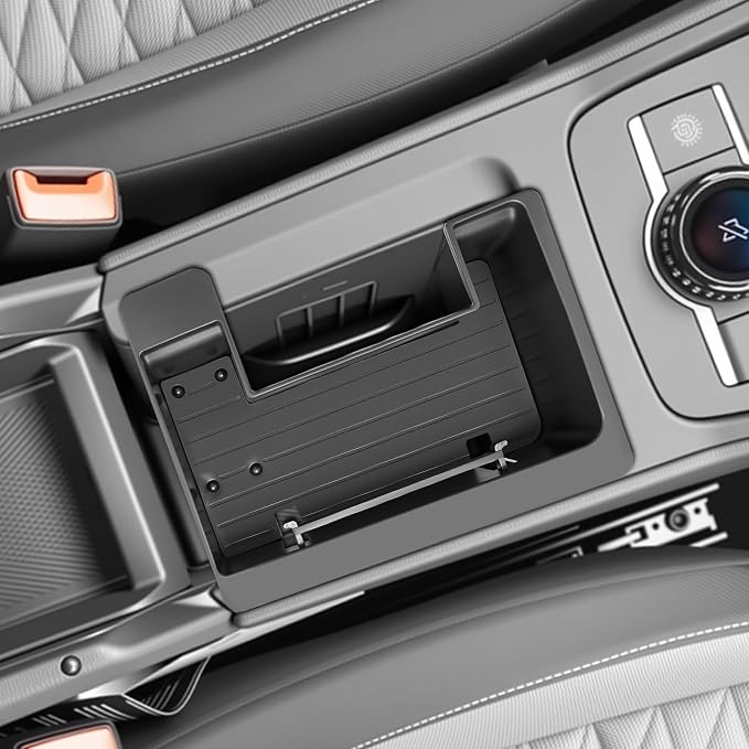SKTU for 2025 2026 VW Tiguan Center Console Organizer for 2025 2026 Volkswagen Tiguan (S/SE/SE R-Line Black/SEL R-Line) Front Console Tray VW Tiguan 2025 2026 Accessories ABS Anti-Slip Console Tray