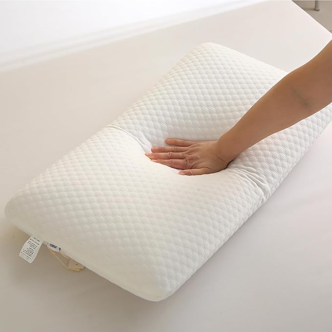 CSDLF Memory Foam Bed Pillows, Pillow for Side and Back Sleeper, Pillow for Neck Pain Relief, Washable Removable Cover, Soft, White (Queen)